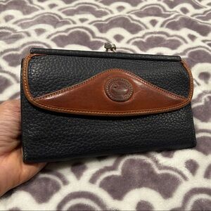 Dooney & Bourke Black and Brown Clutch